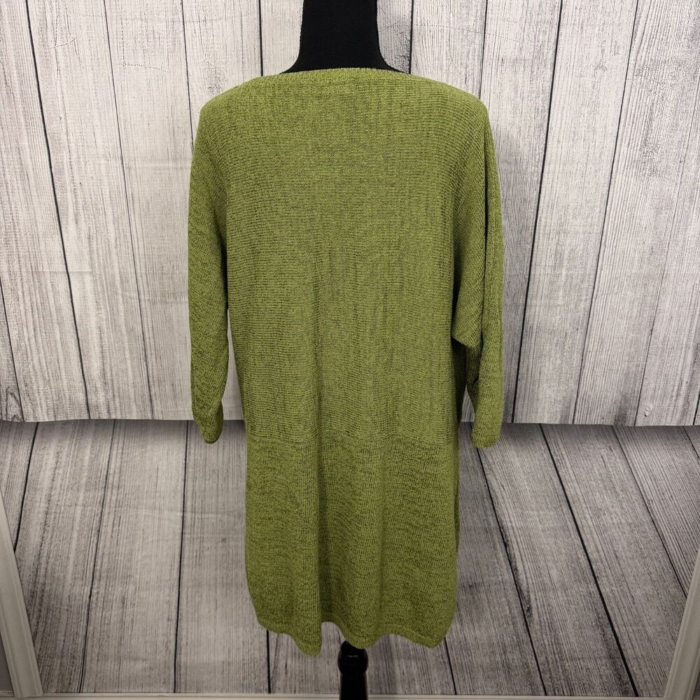 Soft Surroundings Women's L / XL Green 3/4 Sleeve Sweater w/ Pockets - Picture 5 of 7